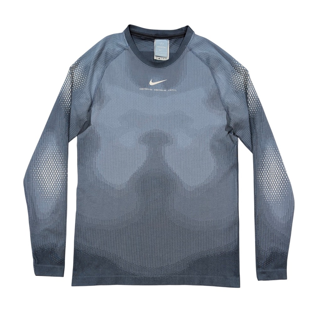 Nike x Nocta Knit Long Sleeve Top M Cobalt Bliss Mens DV3653-479 Seamless Drake